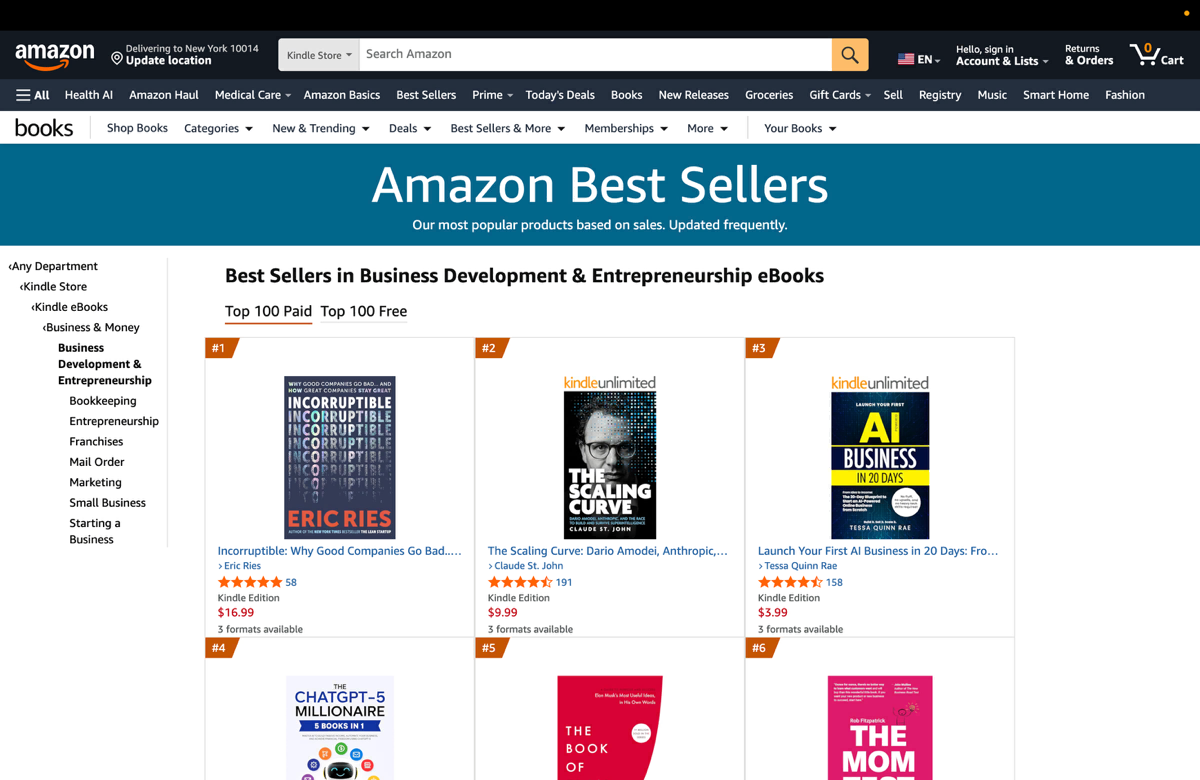 Incorruptible reaches #1 Best Seller in Business Development & Entrepreneurship on Amazon