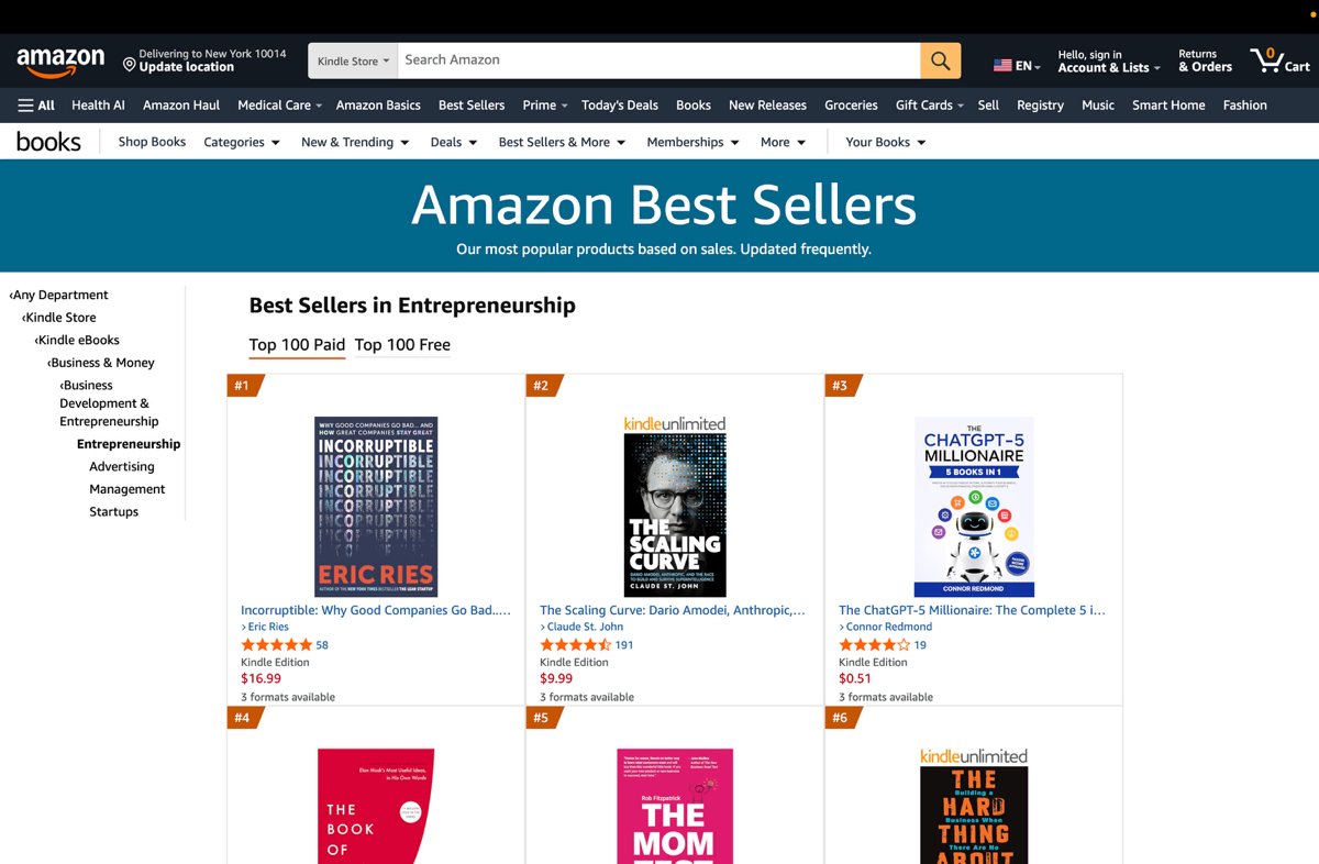 Incorruptible reaches #1 Best Seller in Entrepreneurship on Amazon