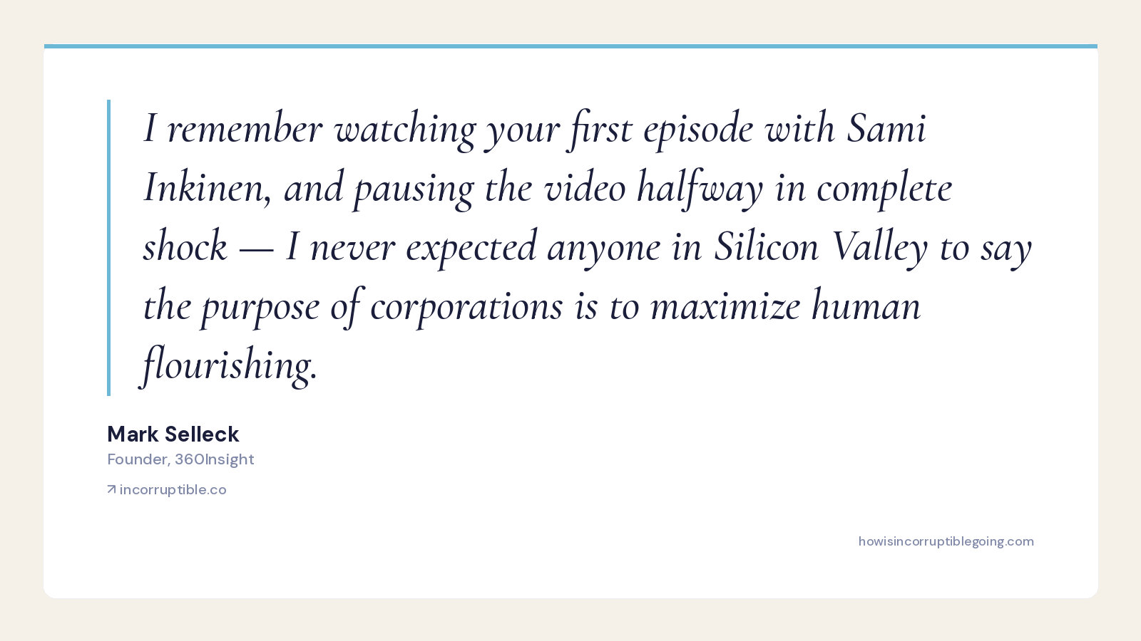 Mark Selleck endorses Incorruptible